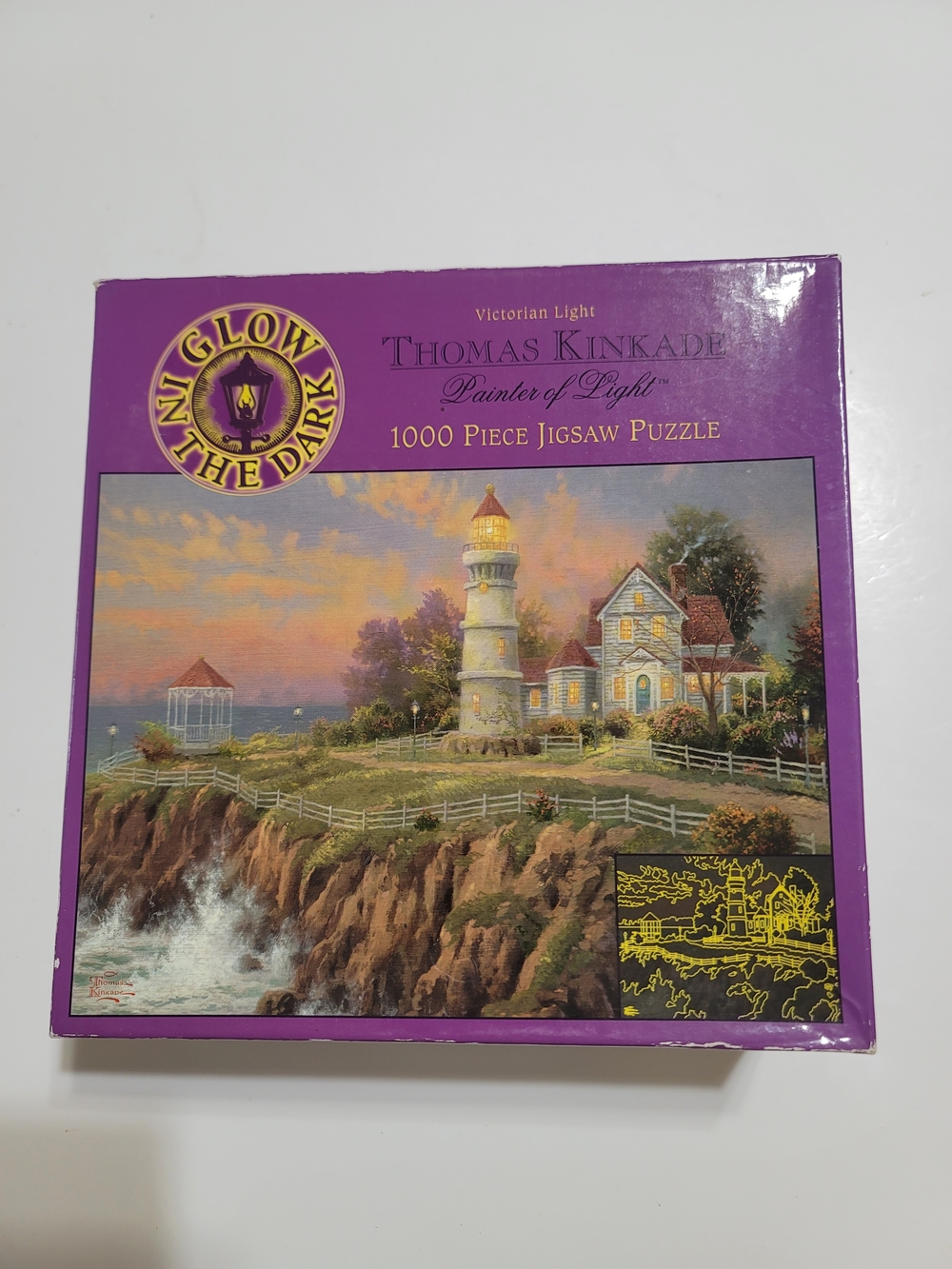 Thomas Kinkade Victorian Light 1000-Piece Jigsaw Puzzle Glow In The Dark